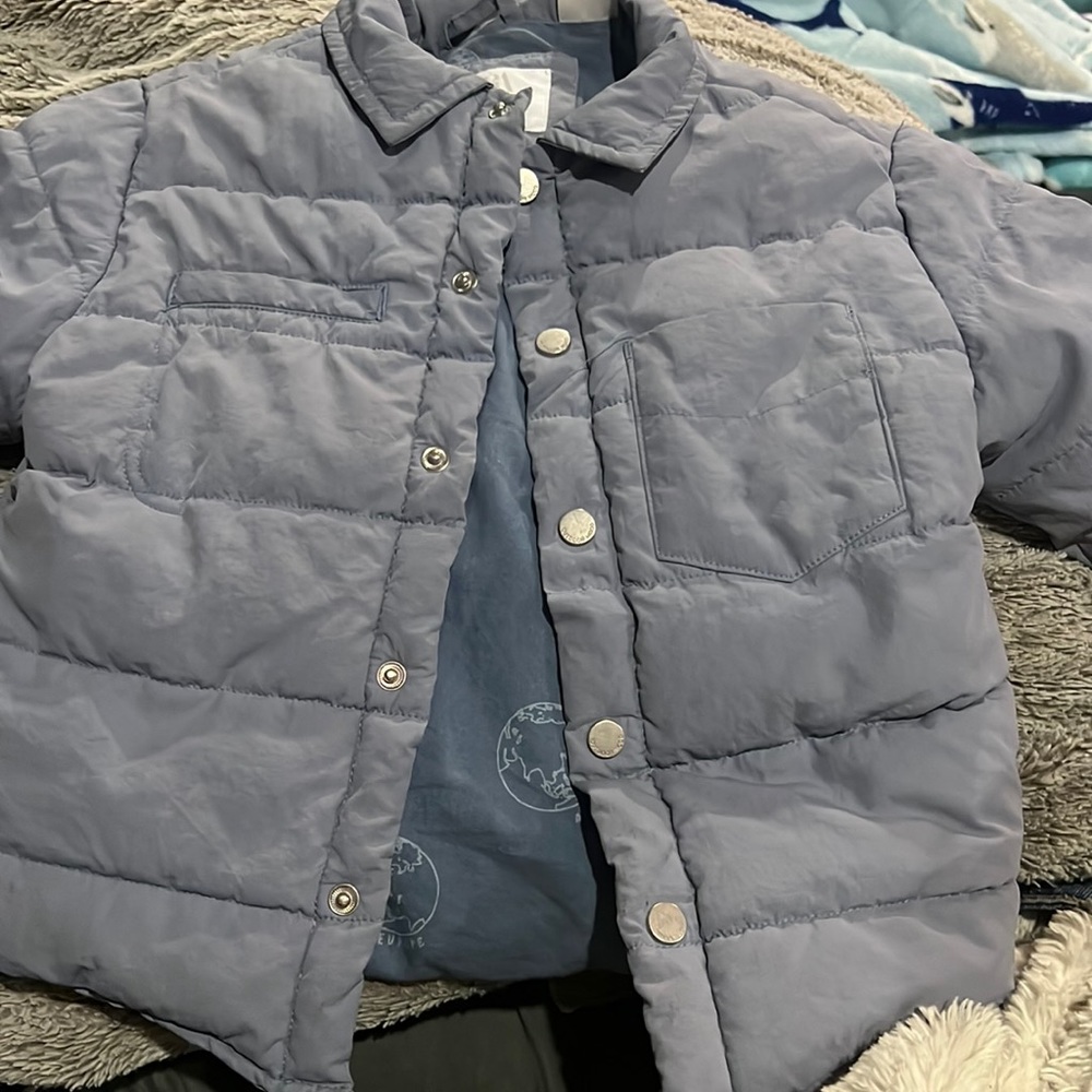 Powder Blue Zara Jacket gently used size 2-3 years